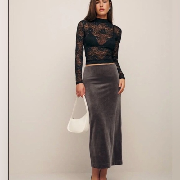 Reformation Dresses & Skirts - Reformation Women’s Maria Knit Skirt Velvet Stone Size XS $128